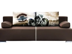 Libro Łóżka Młodzieżowe|Sofy Rozkładane*sofa Play New Motocykl 3FBA z grafiką na poduszkach