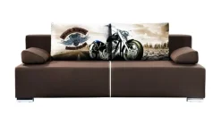 Libro Łóżka Młodzieżowe|Sofy Rozkładane*sofa Play New Motocykl 3FBA z grafiką na poduszkach