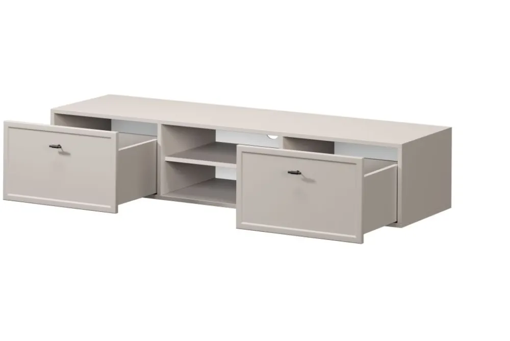 Szafki Rtv Do Salonu|Szafki Rtv*LORINI RTV 150 2SZ - cashmere / T-bar czarny / wisząca