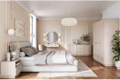 Bogart Szafki Nocne*LORINI SZAFKA NOCNA 45 1SZ - cashmere / T-bar czarny / cokół