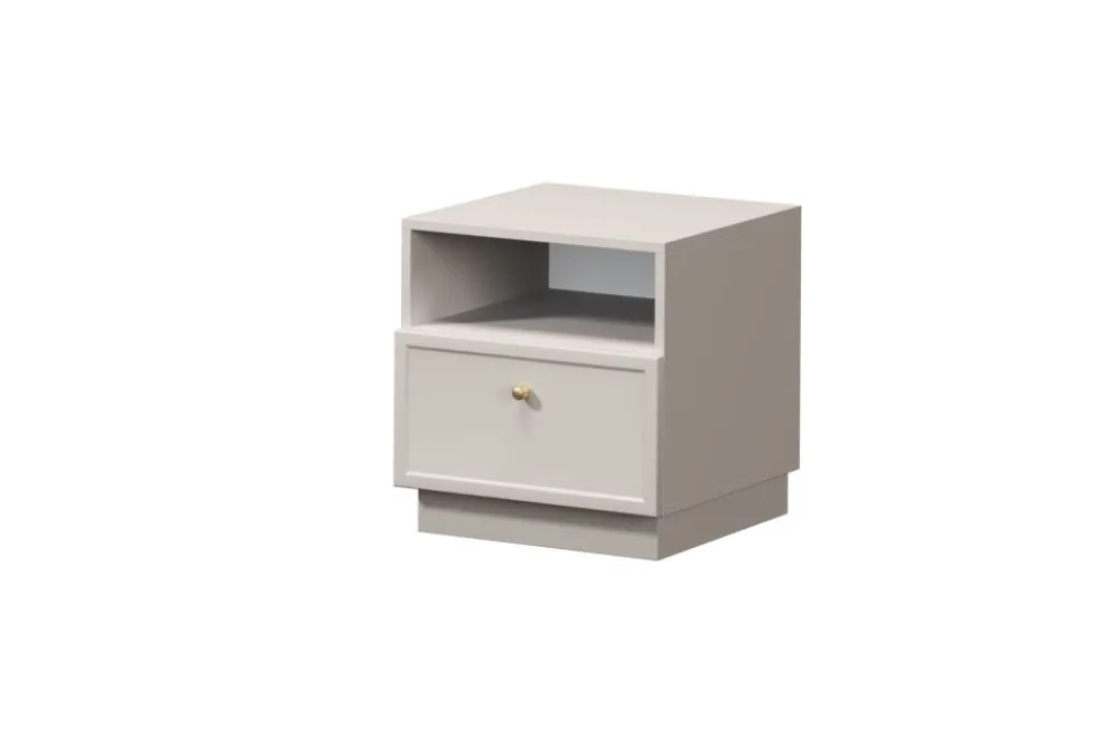 Bogart Szafki Nocne*LORINI SZAFKA NOCNA 45 1SZ - cashmere / gałka złota / cokół