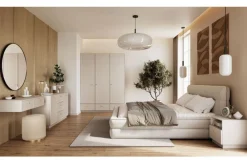 Bogart Szafki Nocne*LORINI SZAFKA NOCNA 45 1SZ - cashmere / gałka złota / cokół