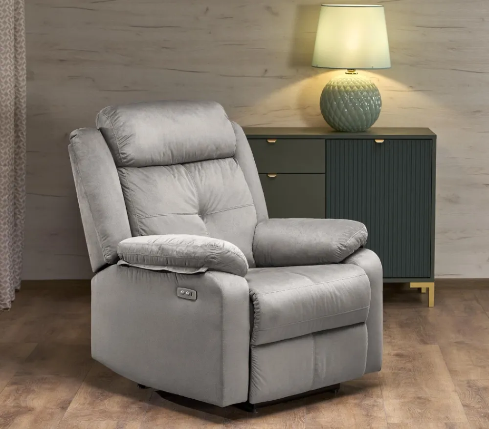 Halmar Fotele*LORIS fotel wypoczynkowy popielaty (2p=1szt)1 sztuka