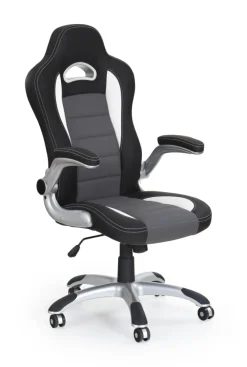 Halmar Fotele*LOTUS fotel gabinetowy czarno-popielaty1 sztuka