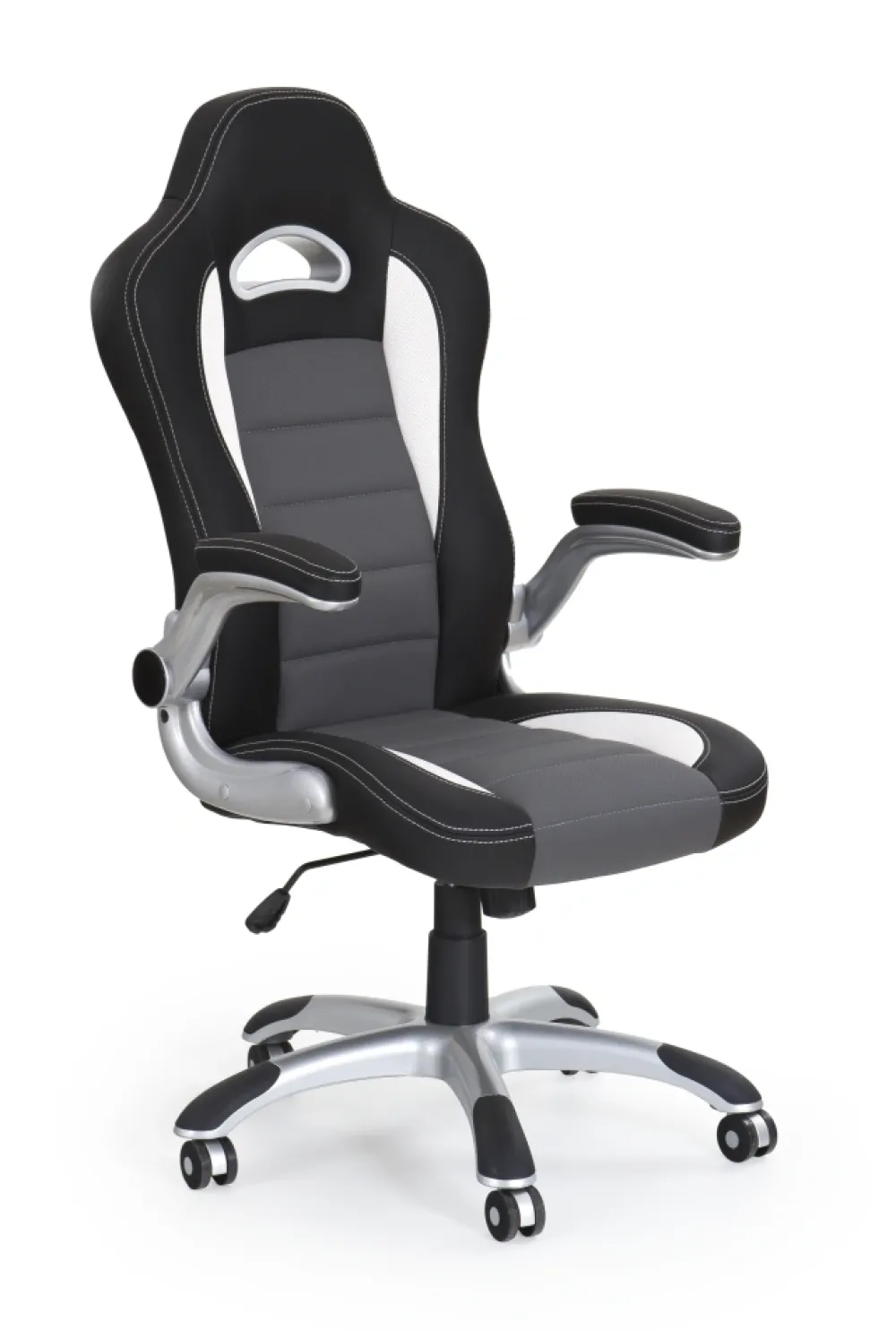 Halmar Fotele*LOTUS fotel gabinetowy czarno-popielaty1 sztuka