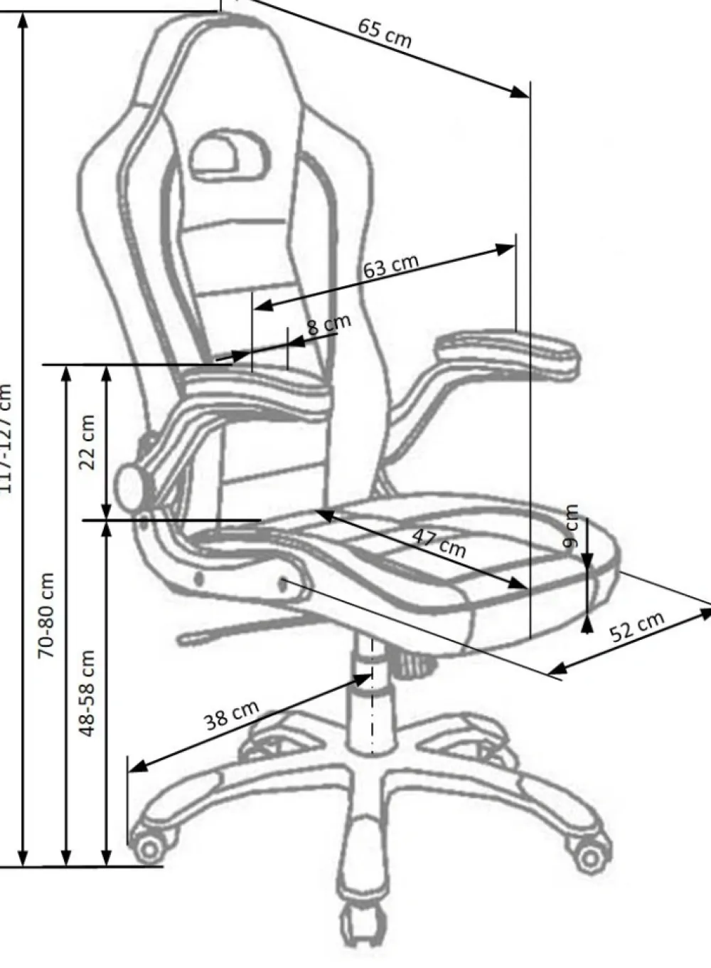 Halmar Fotele*LOTUS fotel gabinetowy czarno-popielaty1 sztuka