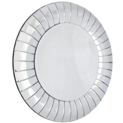 ArteHome Lustra*Lustro Corrao 80cm luksusowe okrągłe w dekoracyjnej lustrzanej wypukłej ramie