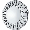 ArteHome Lustra*Lustro Ness 100cm glamour okrągłe w dekoracyjnej ramie z lustrzanych fragmentów ustawionych pod kątami