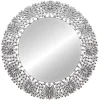 ArteHome Lustra*Lustro okrągłe Peola 88cm w dekoracyjnej kryształkowej bogato zdobionej ramie