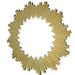 ArteHome Lustra*Lustro okrągłe Sunset Gold 80cm w delikatnej ramie