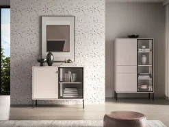 ML Meble Komody Do Biura|Komody Do Przedpokoju*Mała kaszmirowa komoda z witryna Barnee 03