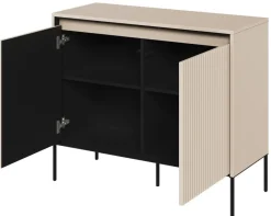 Dzieci Lenart Komody Do Biura|Komody Do Przedpokoju*Mała komoda ryflowana   Trend TR-02 beż piaskowy