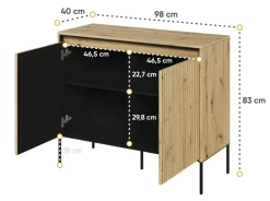 Dzieci Lenart Komody Do Biura|Komody Do Przedpokoju*Mała komoda z lamelami Trend TR-02 dąb artisan