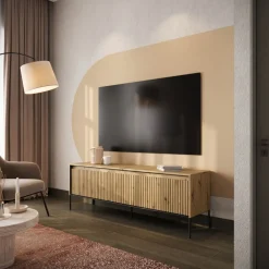 Lenart Szafki Rtv Do Salonu|Szafki Rtv*Mała szafka RTV ryflowana   Trend TR-05 biała