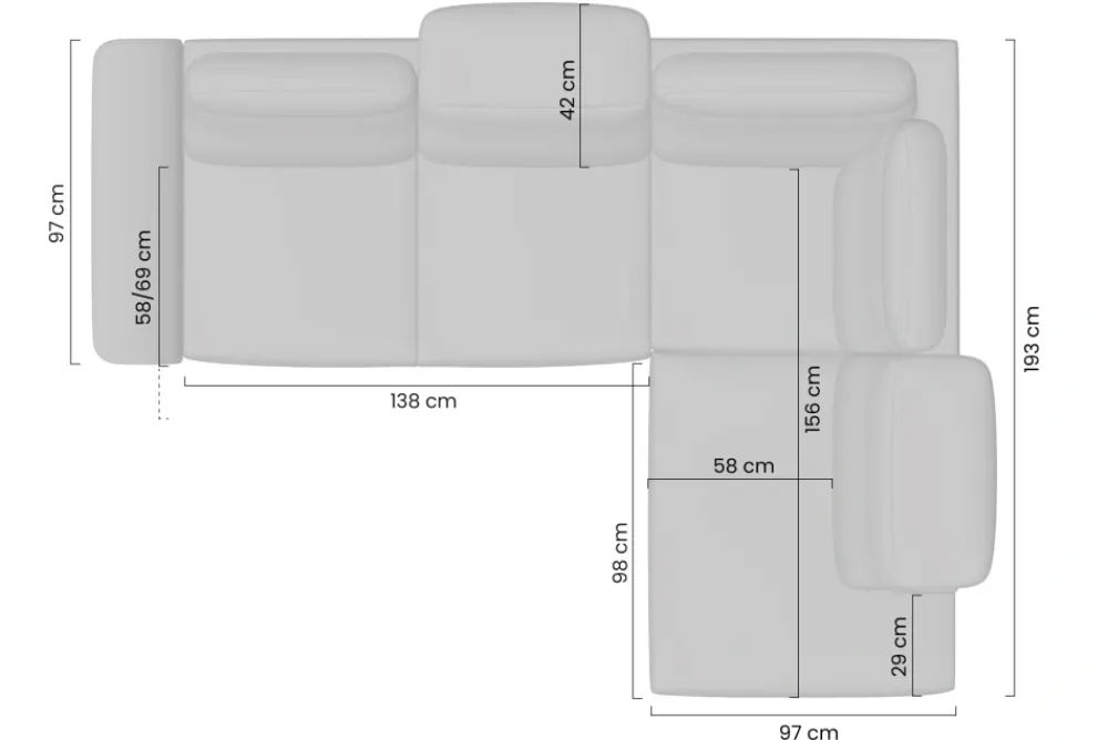 Narożniki*MAGNIS bok A / strona prawa (BL-A+2SF+OT2P+N-A) / Sierra 744