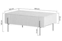 Bogart Ławy I Stoliki Do Pokoju Młodzieżowego|Ławy I Stoliki Do Salonu*MALMI Ława 100 2SZ - cashmere / crema bianca / złote nogi