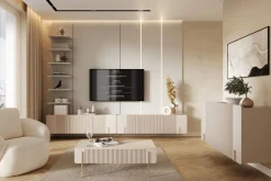 Bogart Ławy I Stoliki Do Pokoju Młodzieżowego|Ławy I Stoliki Do Salonu*MALMI Ława 100 2SZ - cashmere / złote nogi