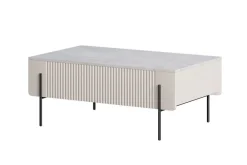 Bogart Ławy I Stoliki Do Pokoju Młodzieżowego|Ławy I Stoliki Do Salonu*MALMI Ława 100 2SZ - cashmere / crema bianca / czarne nogi