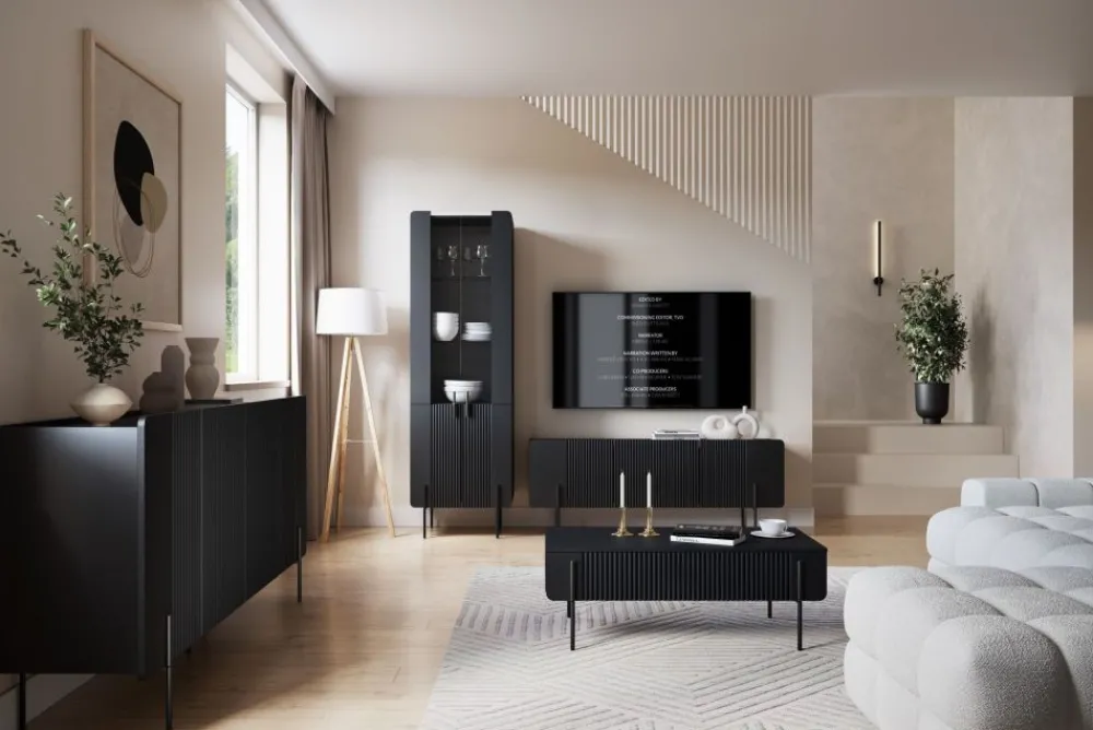 Bogart Ławy I Stoliki Do Pokoju Młodzieżowego|Stoliki Kawowe I Ławy*MALMI Ława 100 2SZ - czarny / czarne nogi