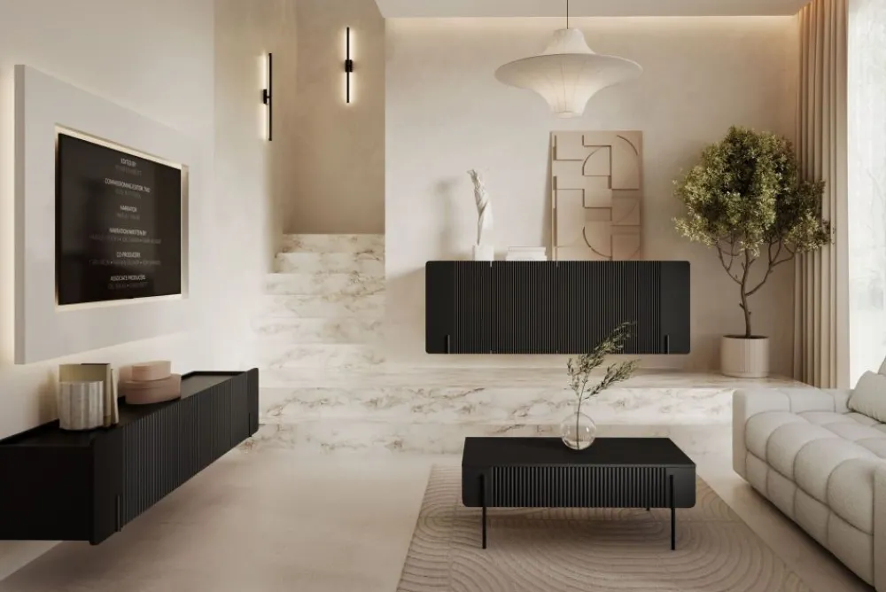 Bogart Ławy I Stoliki Do Pokoju Młodzieżowego|Stoliki Kawowe I Ławy*MALMI Ława 100 2SZ - czarny / czarne nogi