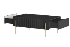 Bogart Ławy I Stoliki Do Pokoju Młodzieżowego|Ławy I Stoliki Do Salonu*MALMI Ława 100 2SZ - czarny / złote nogi