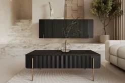 Bogart Ławy I Stoliki Do Pokoju Młodzieżowego|Ławy I Stoliki Do Salonu*MALMI Ława 100 2SZ - czarny / złote nogi