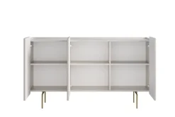 Bogart Komody Do Biura|Komody Do Przedpokoju*MALMI Komoda 150 3D - cashmere / crema bianca  / złote nogi