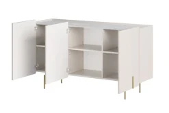 Bogart Komody Do Biura|Komody Do Przedpokoju*MALMI Komoda 150 3D - cashmere / crema bianca  / złote nogi