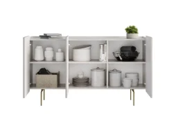 Bogart Komody Do Biura|Komody Do Przedpokoju*MALMI Komoda 150 3D - cashmere / crema bianca  / złote nogi