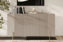 Bogart Komody Do Biura|Komody Do Przedpokoju*MALMI Komoda 150 3D - cashmere / crema bianca  / złote nogi