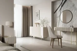 Bogart Komody Do Biura|Komody Do Przedpokoju*MALMI Komoda 150 3D - cashmere / crema bianca  / złote nogi