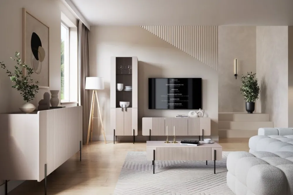 Bogart Komody Do Biura|Komody Do Przedpokoju*MALMI Komoda 200 4D - cashmere / czarne nogi