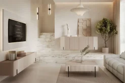 Bogart Komody Do Biura|Komody Do Przedpokoju*MALMI Komoda 200 4D - cashmere / czarny / wisząca