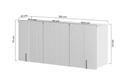 Bogart Komody Do Biura|Komody Do Przedpokoju*MALMI Komoda 150 3D - cashmere / czarny / wisząca