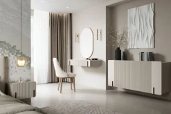 Bogart Komody Do Biura|Komody Do Przedpokoju*MALMI Komoda 150 3D - cashmere / crema bianca  / czarny / wisząca