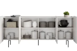 Bogart Komody Do Biura|Komody Do Przedpokoju*MALMI Komoda 200 4D - cashmere / crema bianca  / czarne nogi