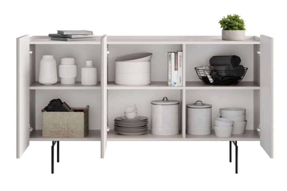 Bogart Komody Do Przedpokoju|Komody Młodzieżowe*MALMI Komoda 150 3D - cashmere / czarne nogi