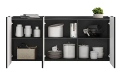 Bogart Komody Do Biura|Komody Do Przedpokoju*MALMI Komoda 150 3D - czarny / czarny / wisząca