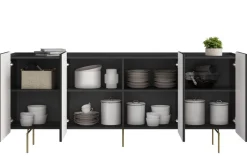 Bogart Komody Do Biura|Komody Do Przedpokoju*MALMI Komoda 200 4D - czarny / złote nogi