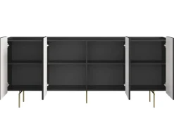 Bogart Komody Do Biura|Komody Do Przedpokoju*MALMI Komoda 200 4D - czarny / złote nogi