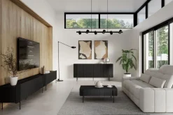 Bogart Komody Do Biura|Komody Do Przedpokoju*MALMI Komoda 200 4D - czarny / czarne nogi