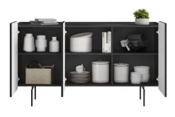 Bogart Komody Do Biura|Komody Do Przedpokoju*MALMI Komoda 150 3D - czarny / czarne nogi