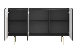 Bogart Komody Do Biura|Komody Do Przedpokoju*MALMI Komoda 150 3D - czarny / złote nogi