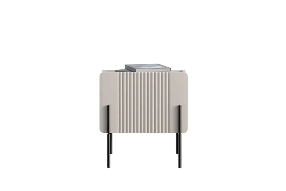 Bogart Szafki I Regały Do Biura|Szafki I Regały Do Pokoju Młodzieżowego*MALMI Szafka nocna 45 1SZ - cashmere / crema bianca / czarne nogi