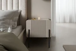 Bogart Szafki I Regały Do Biura|Szafki I Regały Do Pokoju Młodzieżowego*MALMI Szafka nocna 45 1SZ - cashmere / crema bianca / czarne nogi