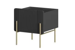 Bogart Szafki I Regały Do Biura|Szafki I Regały Do Pokoju Młodzieżowego*MALMI Szafka nocna 45 1SZ - czarny / złote nogi