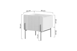 Bogart Szafki I Regały Do Biura|Szafki I Regały Do Pokoju Młodzieżowego*MALMI Szafka nocna 45 1SZ - czarny / złote nogi