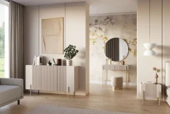 Bogart Szafki I Regały Do Pokoju Młodzieżowego|Szafki Nocne Do Pokoju Młodzieżowego*MALMI Szafka nocna 45 1SZ - cashmere / złote nogi