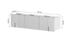 Bogart Szafki Rtv Do Salonu|Szafki Rtv*MALMI Szafka RTV 150 2D1SZ - cashmere / złoty / wisząca