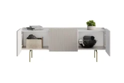 Bogart Szafki Rtv Do Salonu|Szafki Rtv*MALMI Szafka RTV 150 2D1SZ - cashmere / crema bianca  / złote nogi